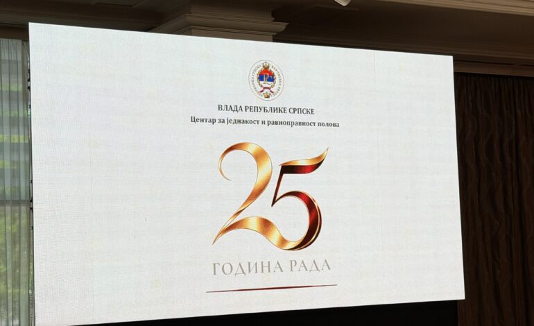 ОПШТИНА ИСТОЧНИ СТАРИ ГРАД ЧЕСТИТАЛА 25 ГОДИНА РАДА ЦЕНТРА ЗА ЈЕДНАКОСТ И РАВНОПРАВНОСТ ПОЛОВА РЕПУБЛИКЕ СРПСКЕ
